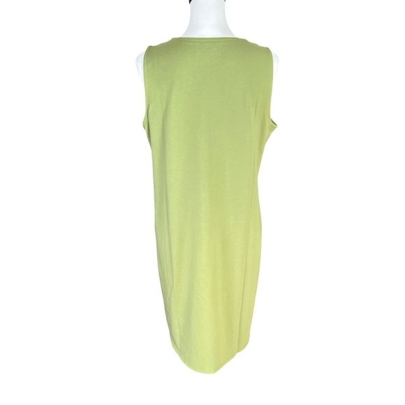 EILEEN FISHER Traceable Cotton Jersey Tank Dress in Leaf Women’s size PL - Picture 4 of 9